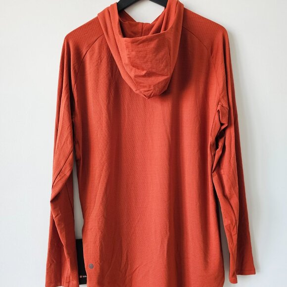 NWT LULULEMON AZBR Orange Brick Drysense LS Pullover Hoodie Men's Medium, XL - Picture 6 of 11